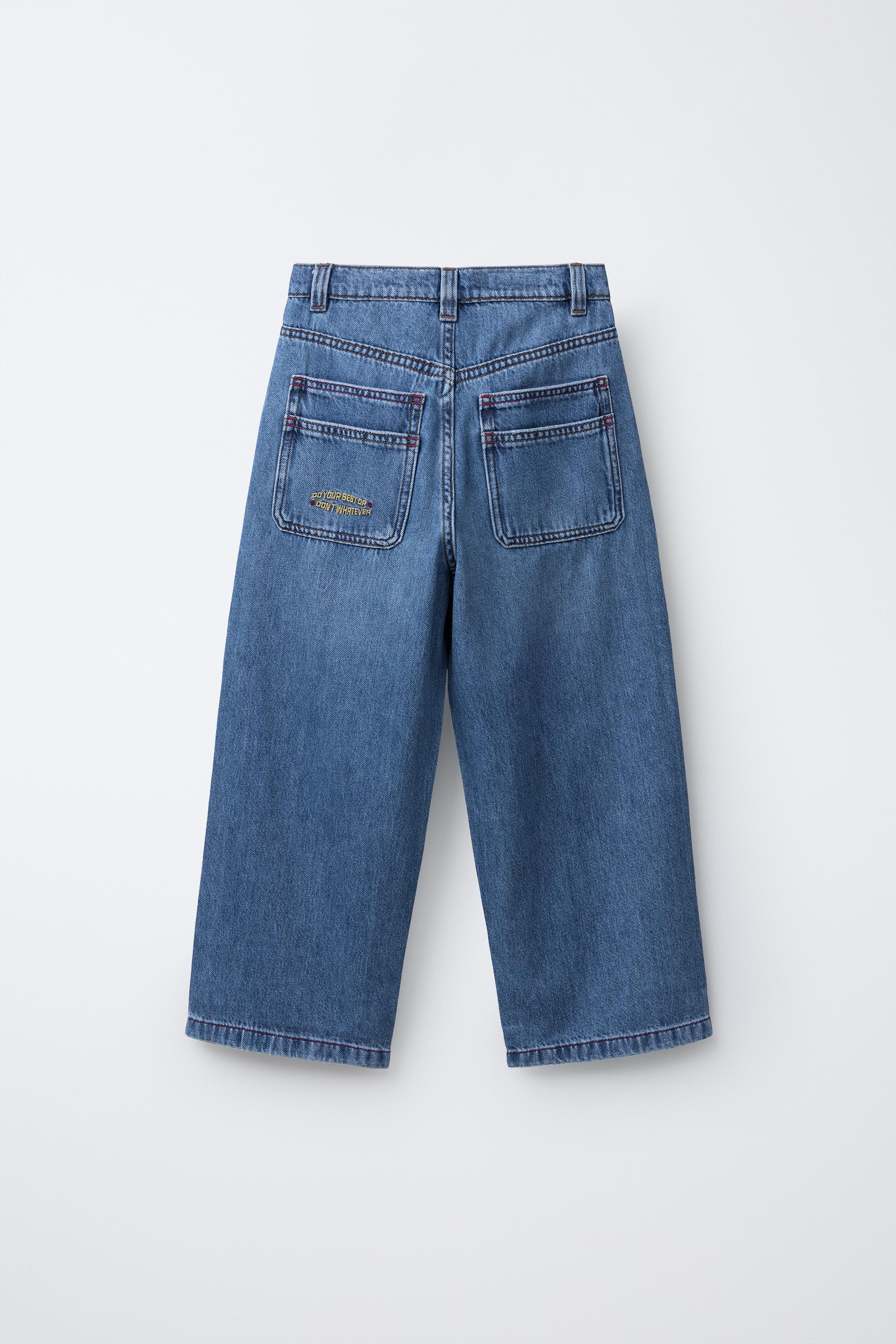 EMBROIDERED BAGGY JEANS